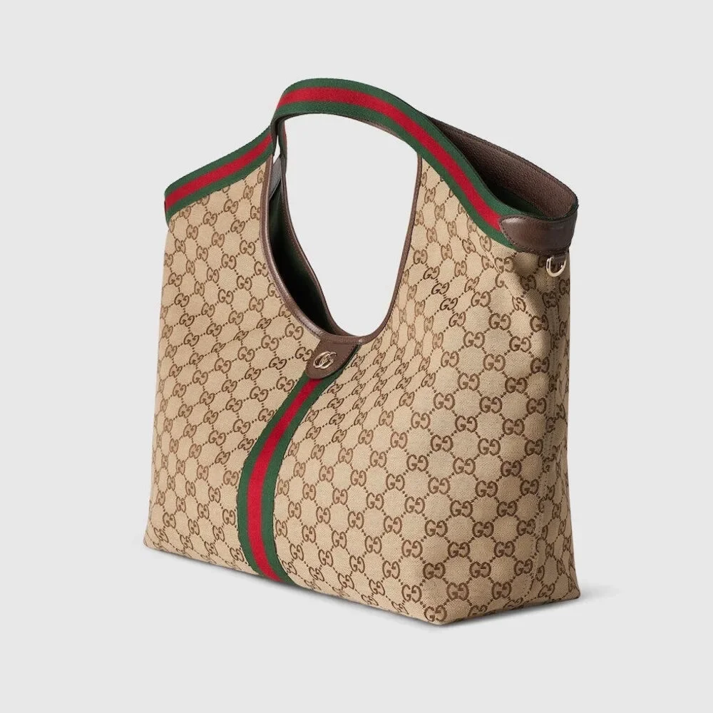 Gucci Giglio Large Tote Beige Canvas Bag - Picture 6 of 10